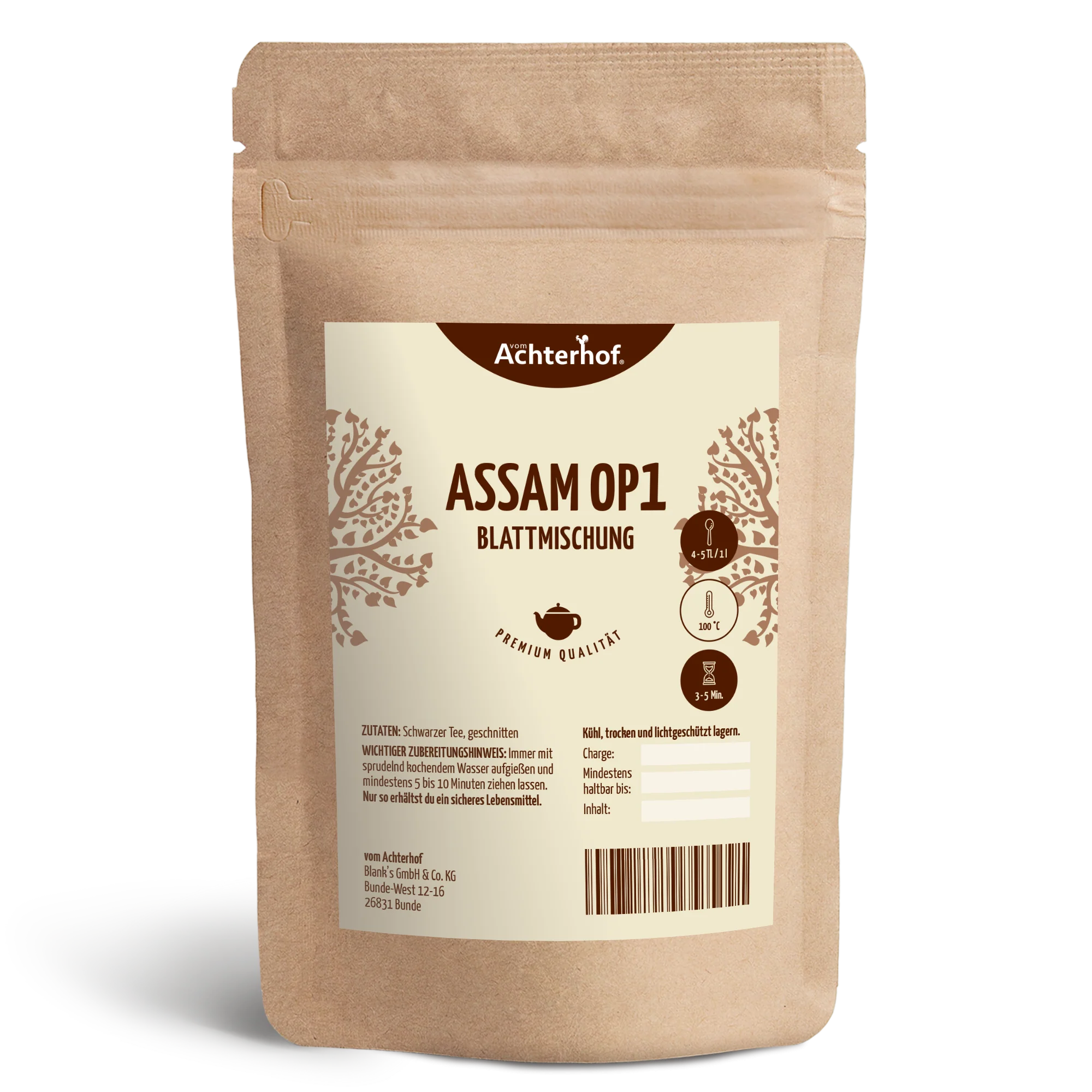 Schwarzer Tee Assam OP1 Blattmischung (100g)