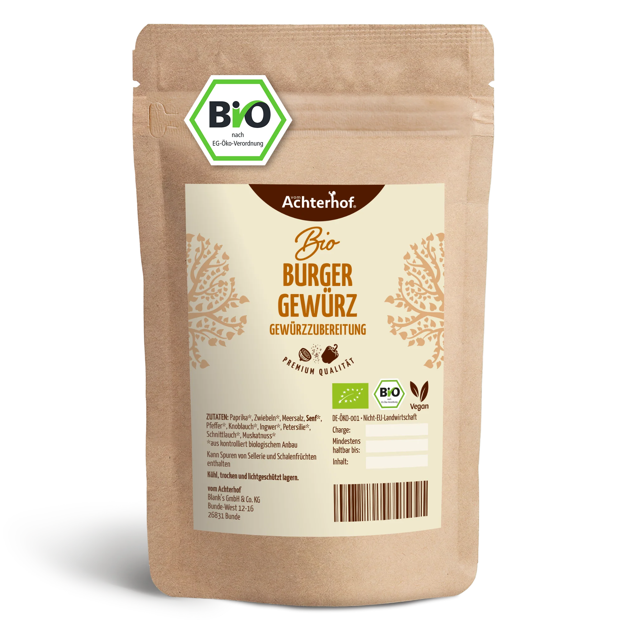 Burger Gewürzzubereitung Bio (100g)