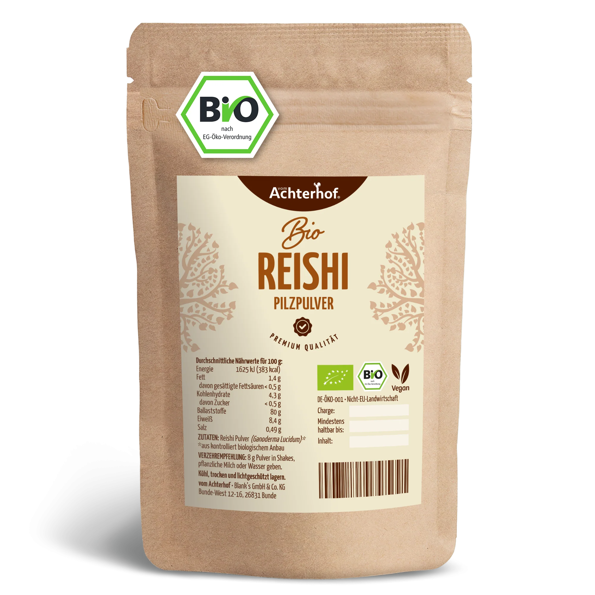 Bio Reishi Pilzpulver (100g)