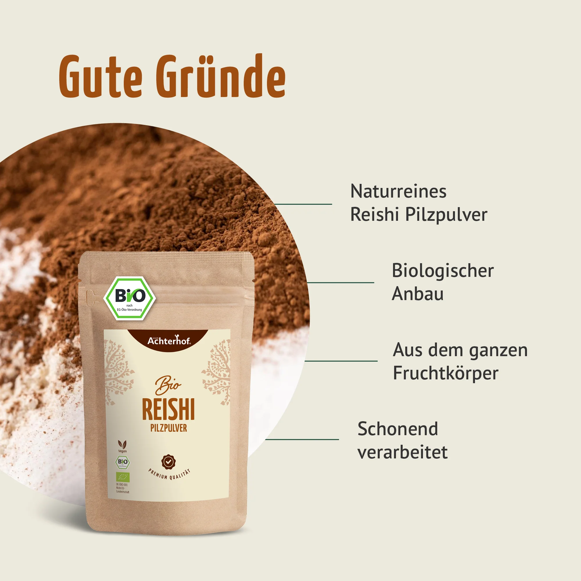 Bio Reishi Pilzpulver (250g) - Image 5