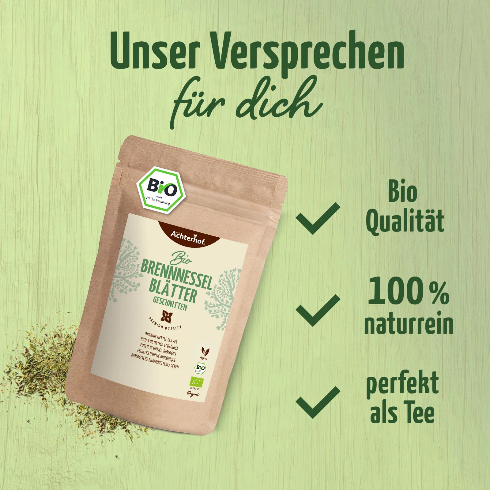 Brennnesselblätter geschnitten Bio (250g) - Image 4