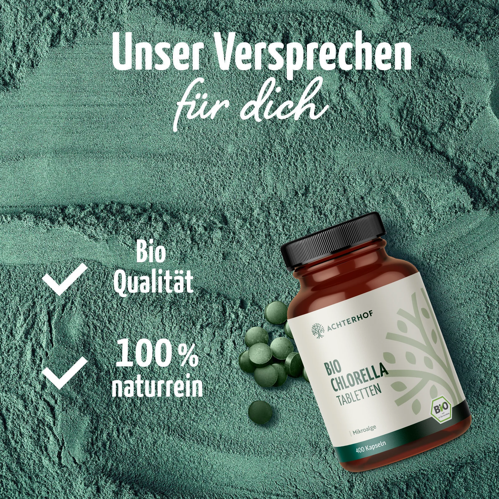 Chlorella Algen Tabletten Bio (400 Tabletten) - Image 3