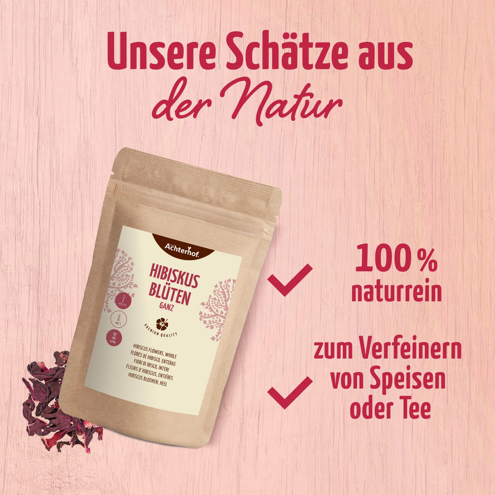 Hibiskusblüten ganz (100g) - Image 4