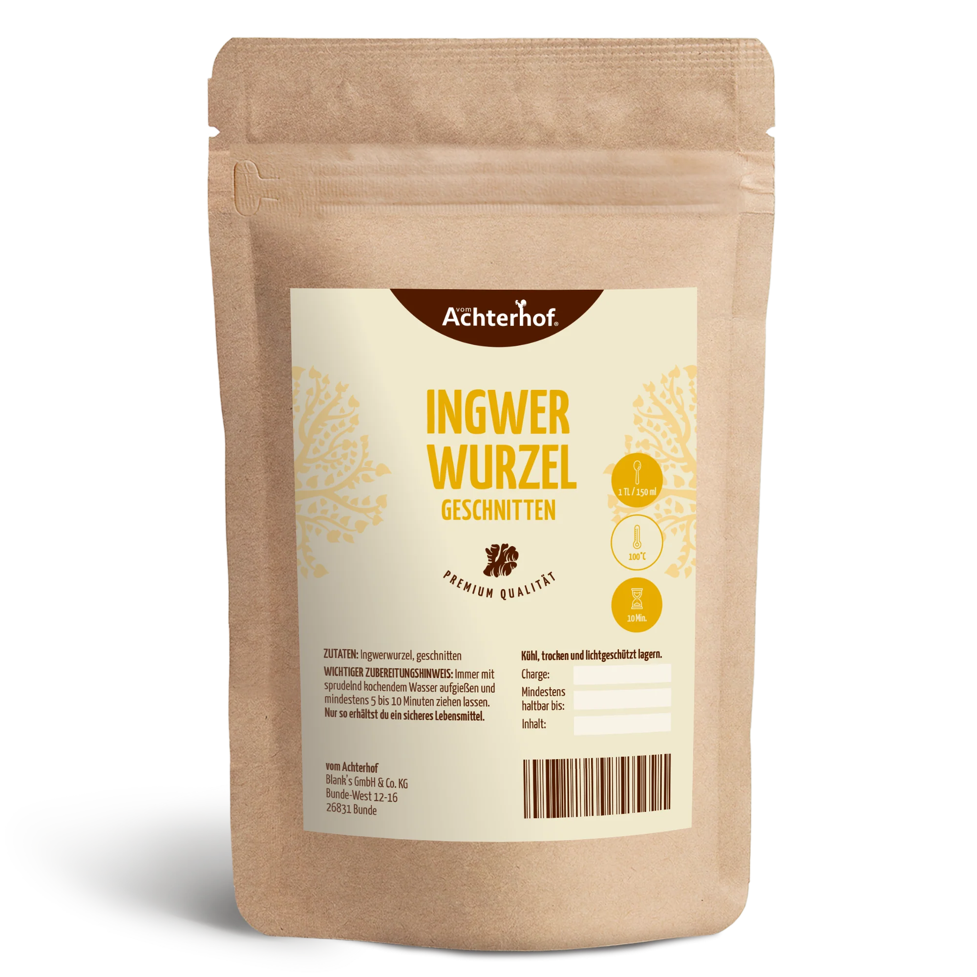 Ingwerwurzel geschnitten (100g)