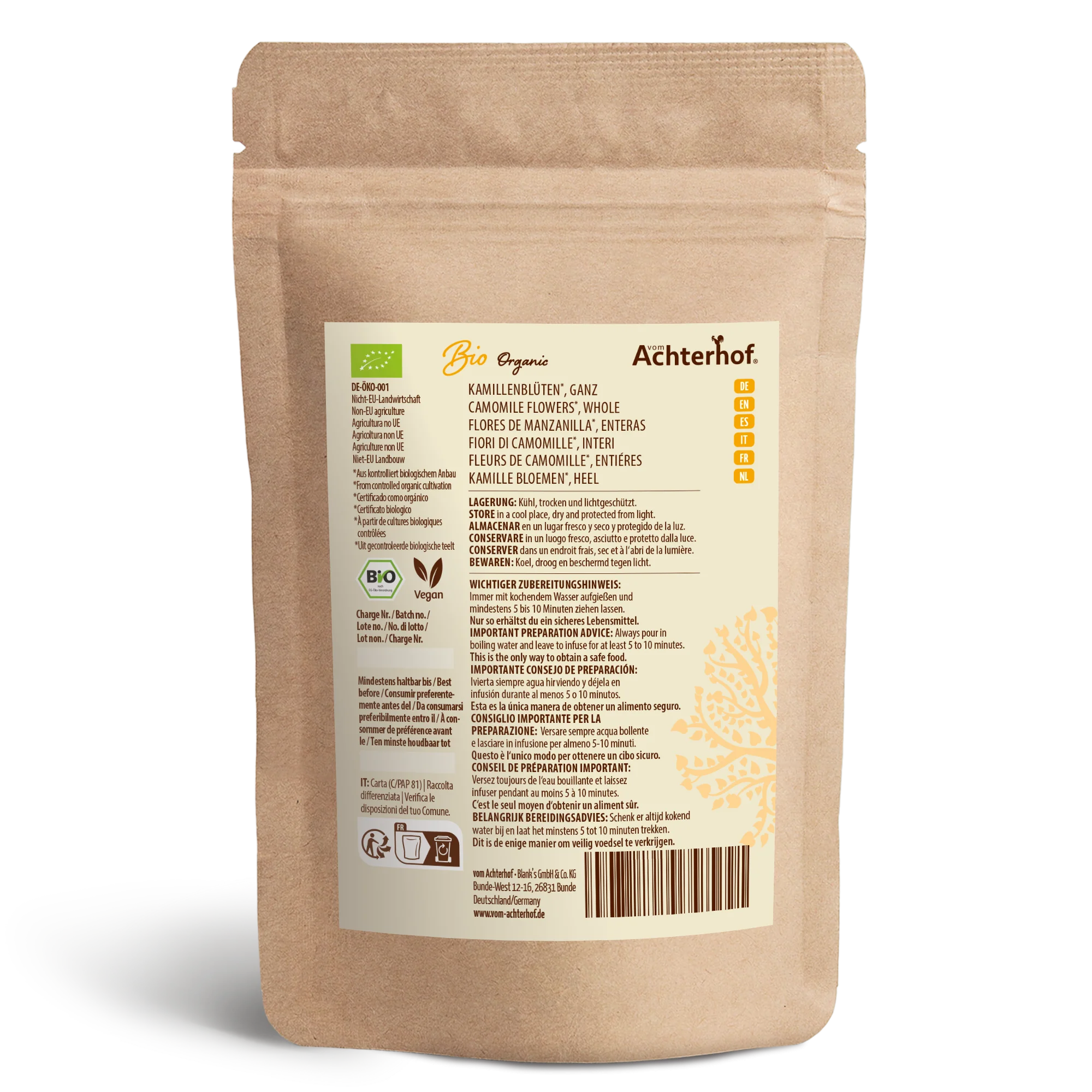 Kamillenblüten ganz Bio (250g) - Image 6