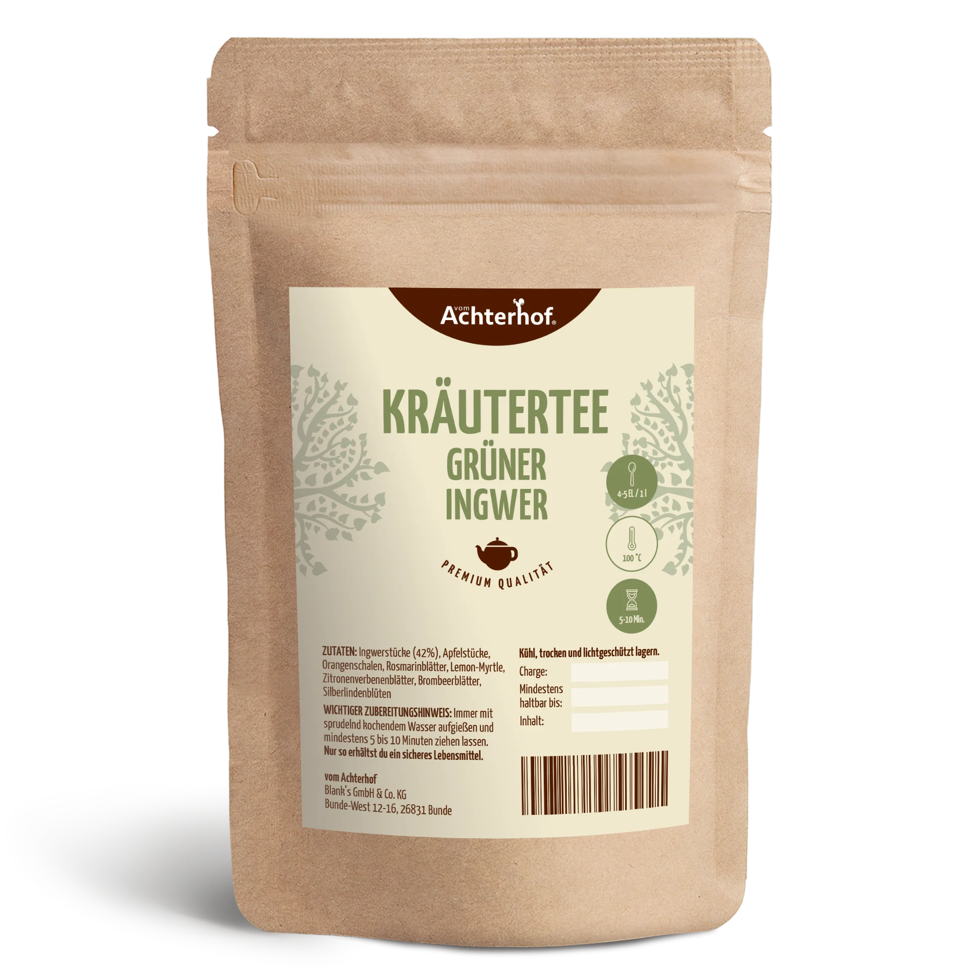 Kräutertee Grüner Ingwer (250g)