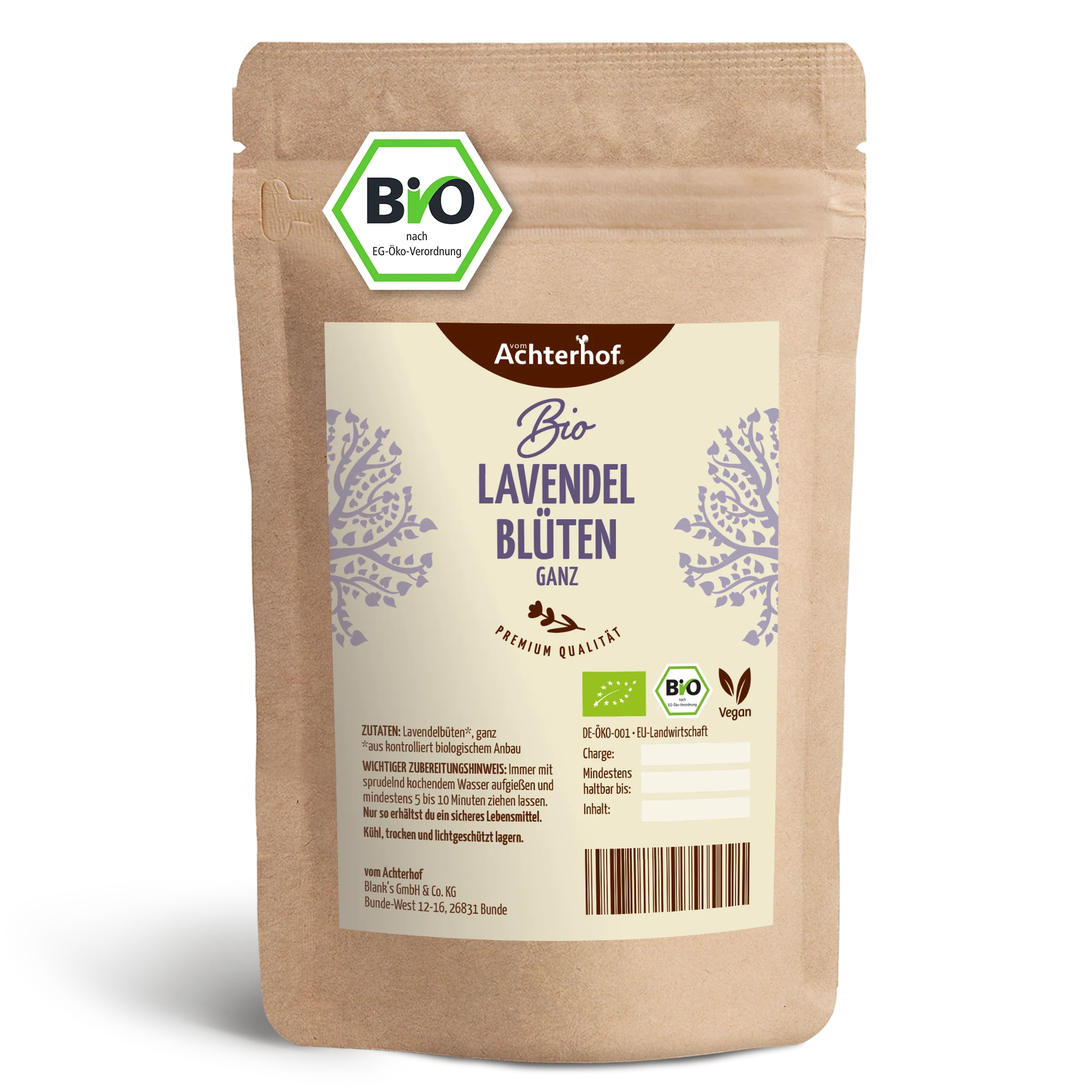 Lavendelblüten ganz Bio (500g)