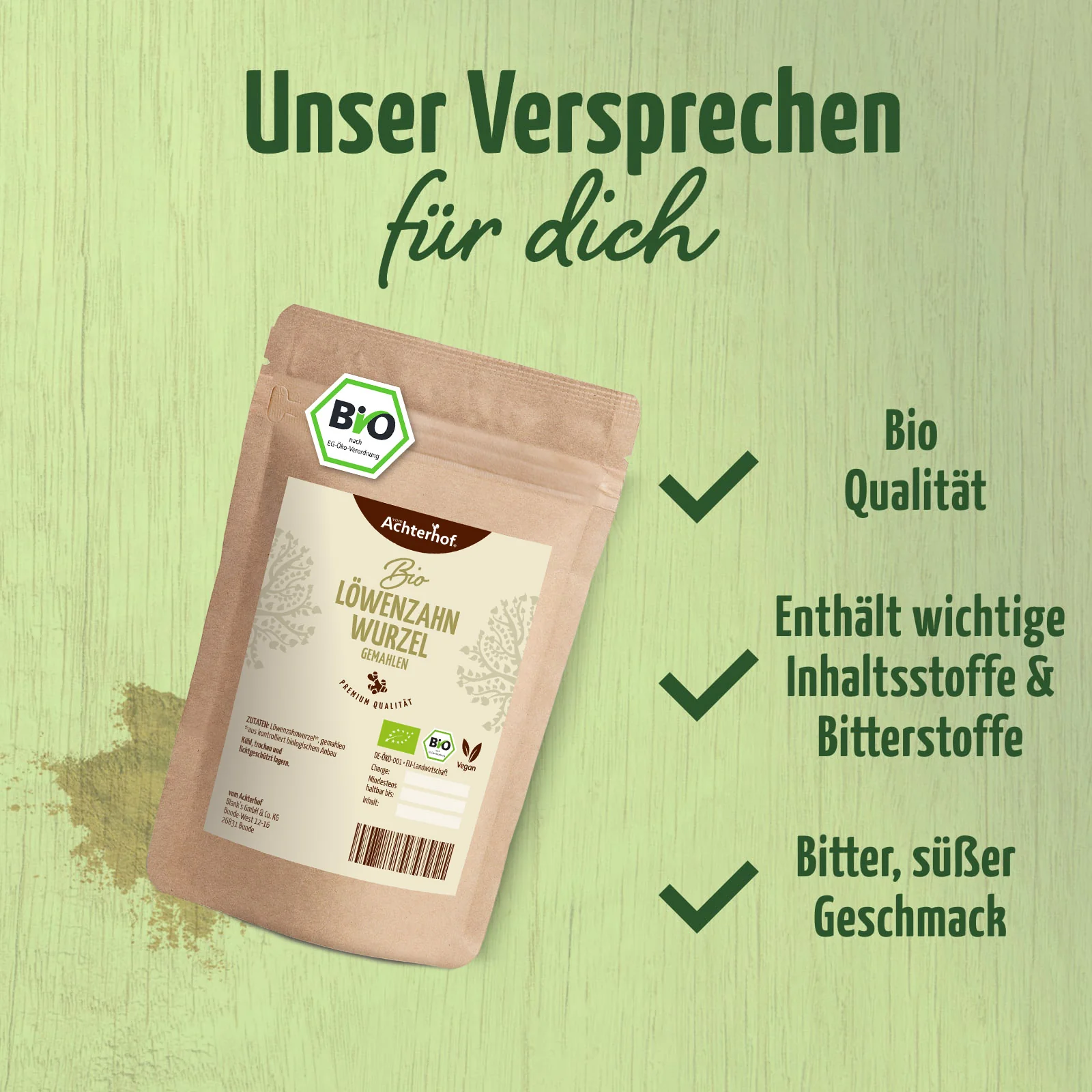 Löwenzahnwurzel Pulver Bio (250g) - Image 3