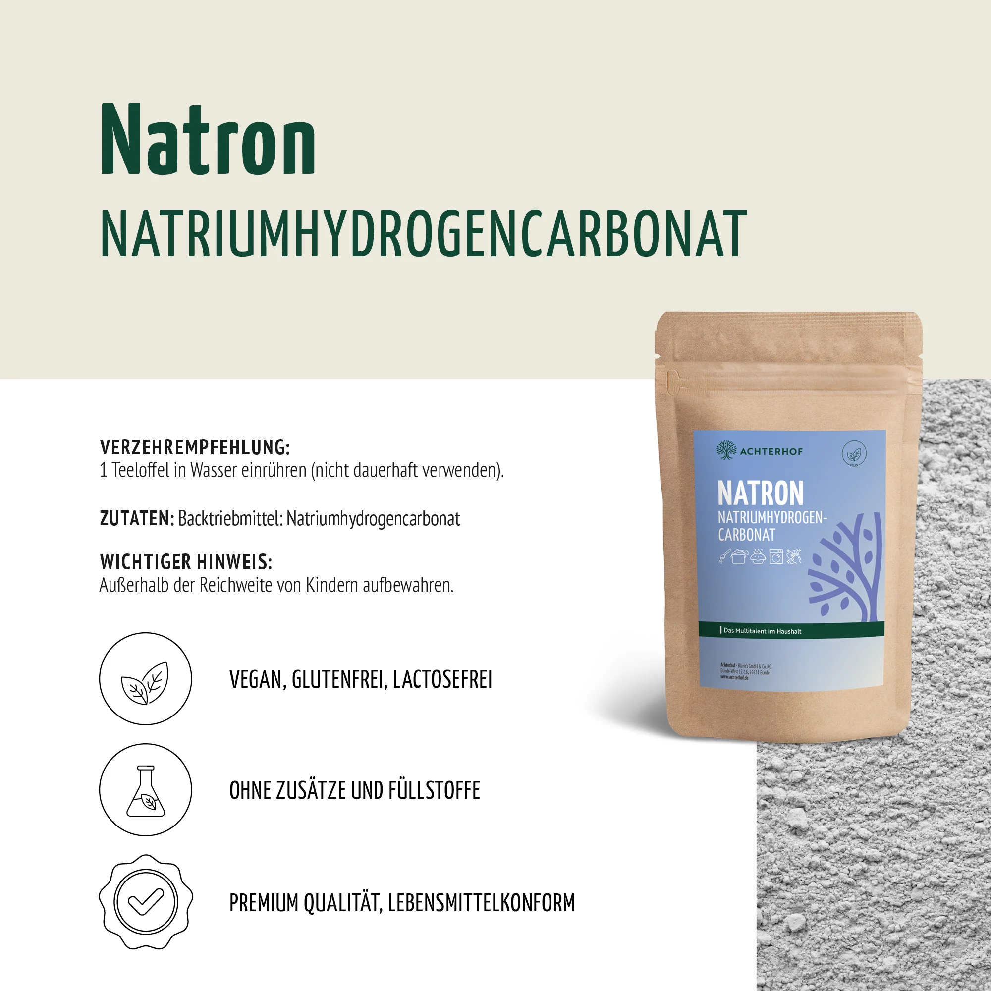 Natron Natriumhydrogencarbonat (500g) - Image 6