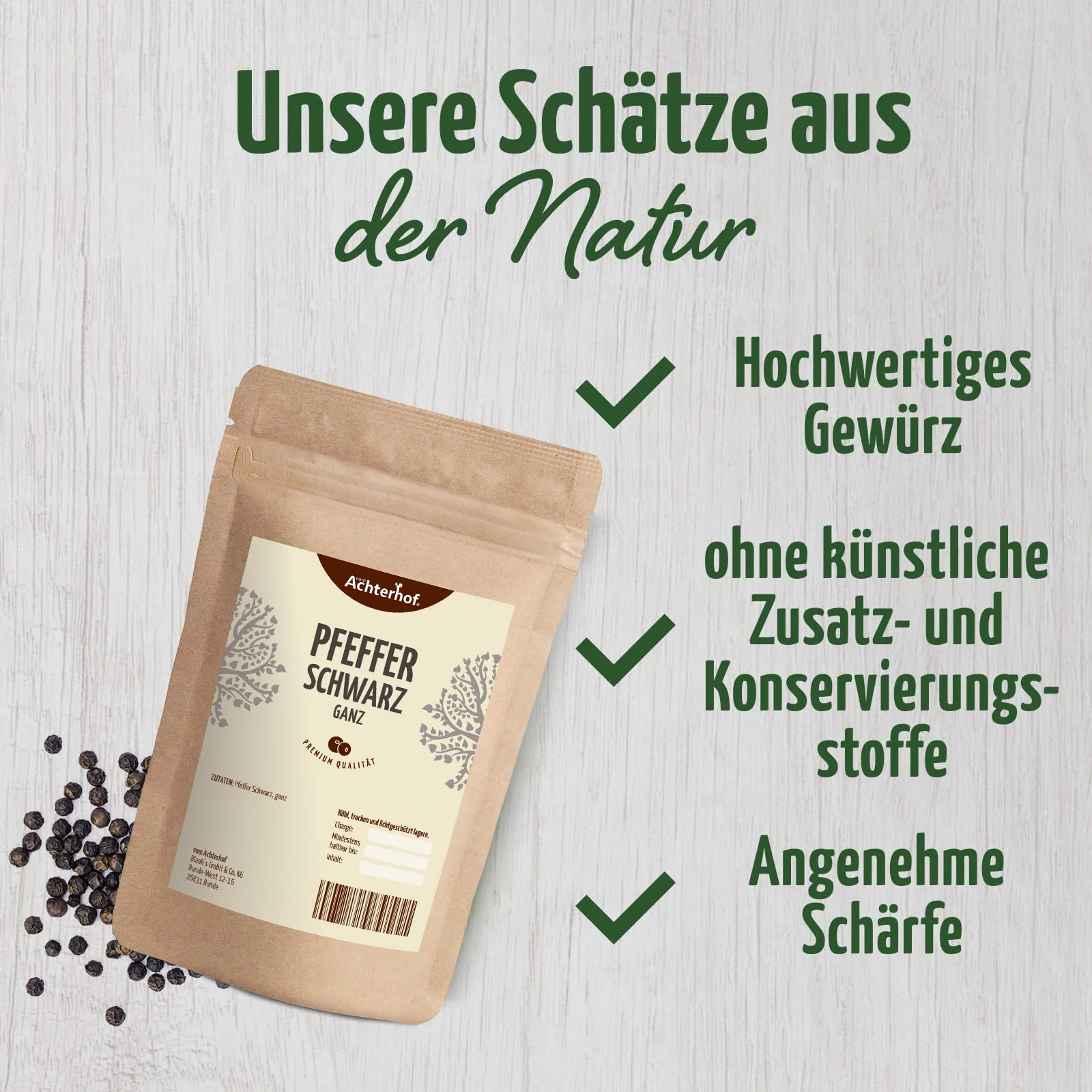 Pfeffer schwarz ganz (100g) - Image 3