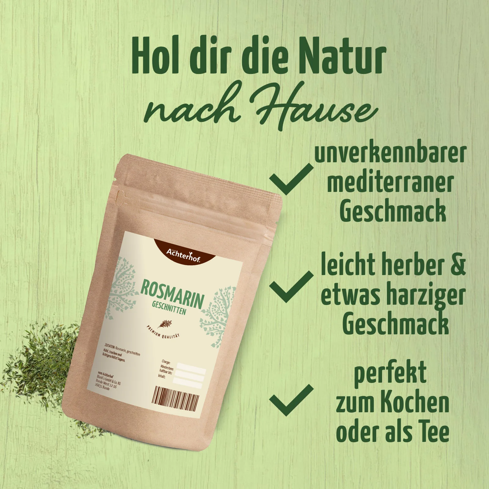 Rosmarin geschnitten (100g) - Image 2