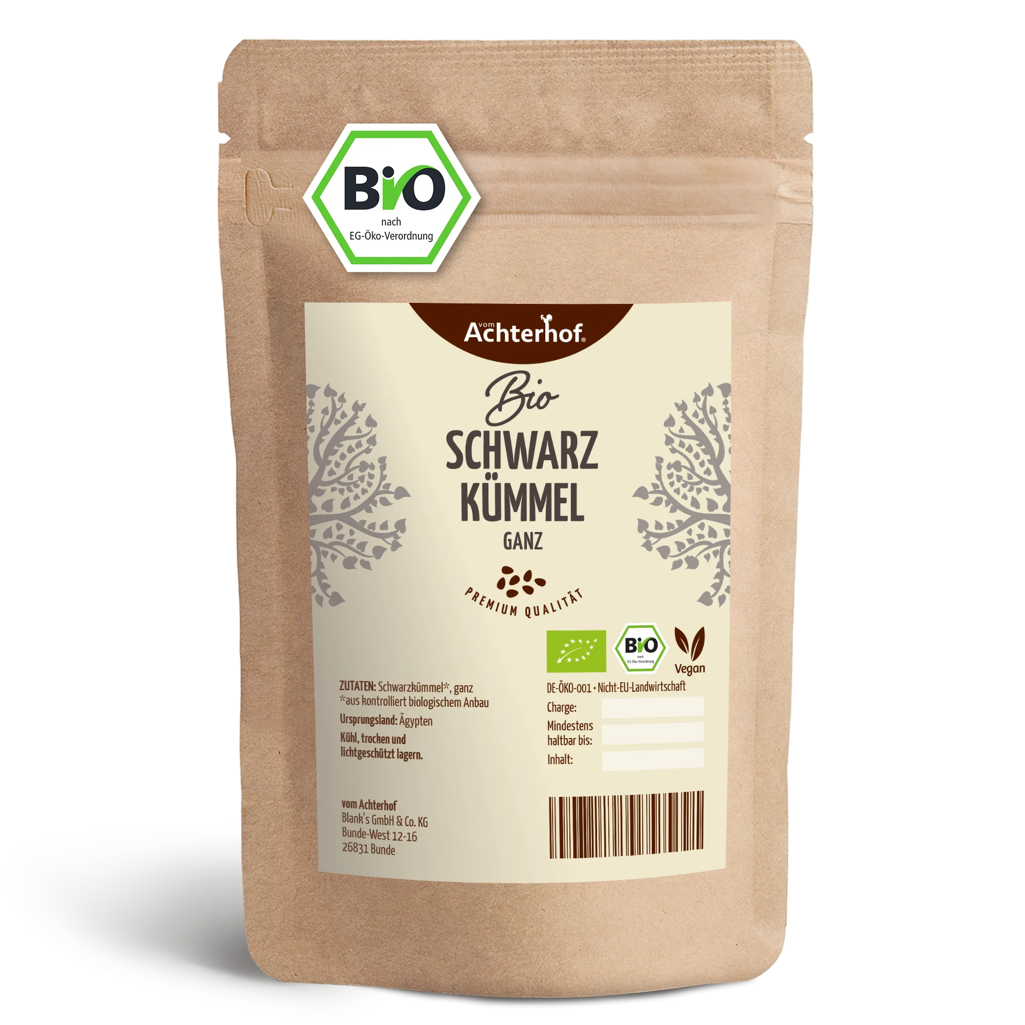 Schwarzkümmel ganz Bio (250g)