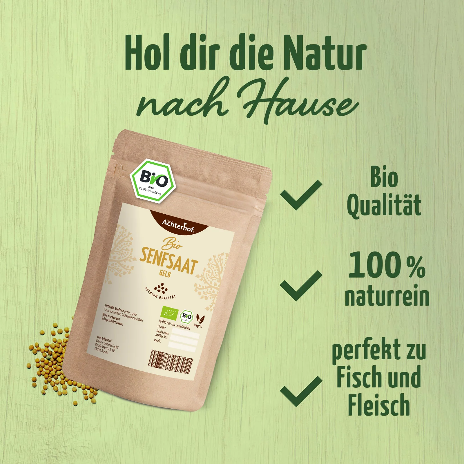 Senfsaat gelb ganz Bio (1000g) - Image 3